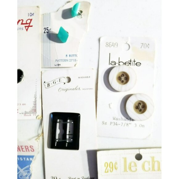 Buttons Fastener Collection Vintage Le Chic Lansing La Petite BGE Original Craft - Picture 3 of 13